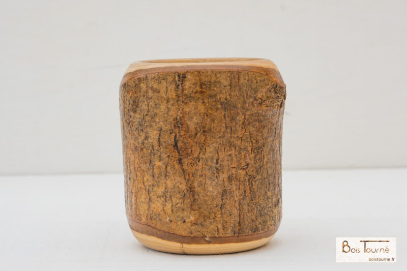 POT EN FRÊNE AVEC ÉCORCE