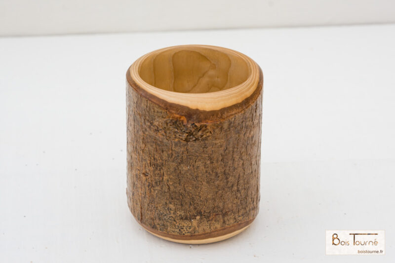 POT EN FRÊNE AVEC ÉCORCE – Image 2