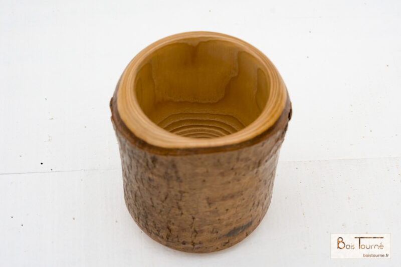 POT EN FRÊNE AVEC ÉCORCE – Image 3
