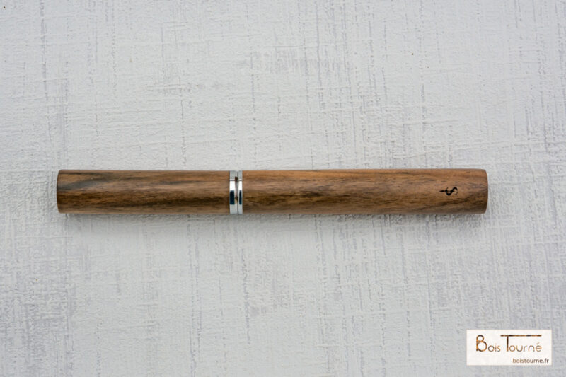 STYLO ROLLER CHROMÉ – NOYER STABILISÉ – Image 2