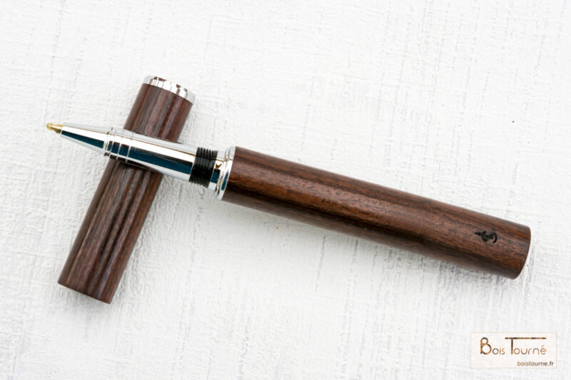 STYLO ROLLER CHROMÉ – BOIS DE VIOLLETTE