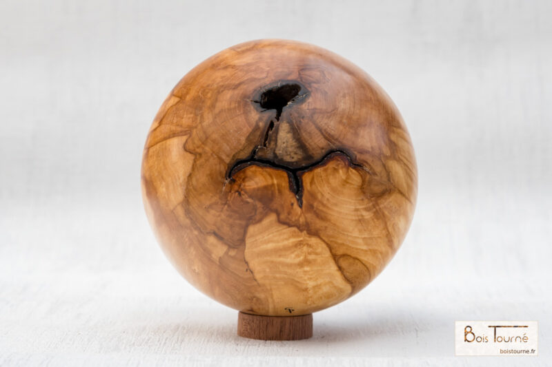 SPHÈRE EN BOULEAU ÉCHAUFFÉ