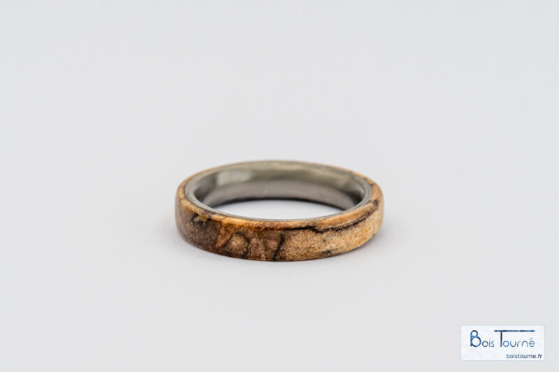 BAGUE BOULEAU ÉCHAUFFÉ / TITANE