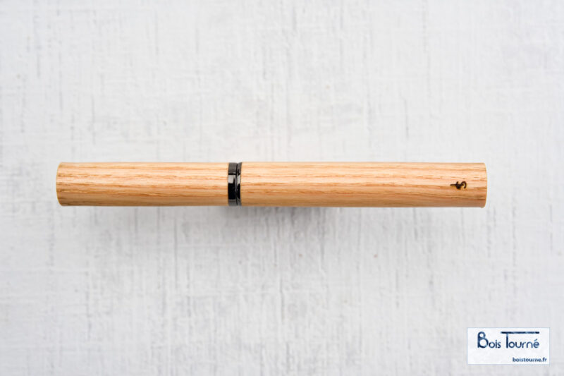 STYLO ROLLER CHROMÉ NOIR – FRÈNE – Image 2