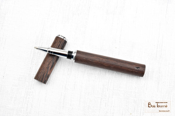 STYLO ROLLER CHROMÉ – WENGÉ