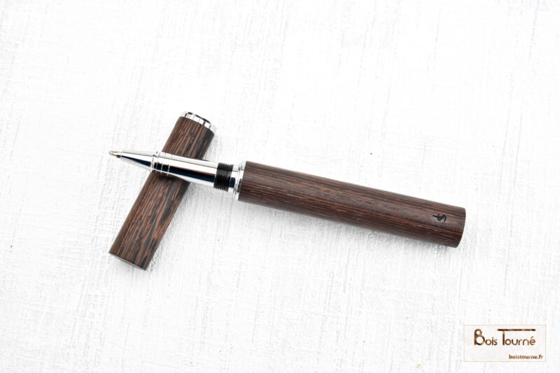 STYLO ROLLER CHROMÉ – WENGÉ