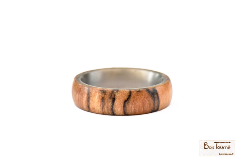 BAGUE BOULEAU ÉCHAUFFÉ / TITANE – Image 5