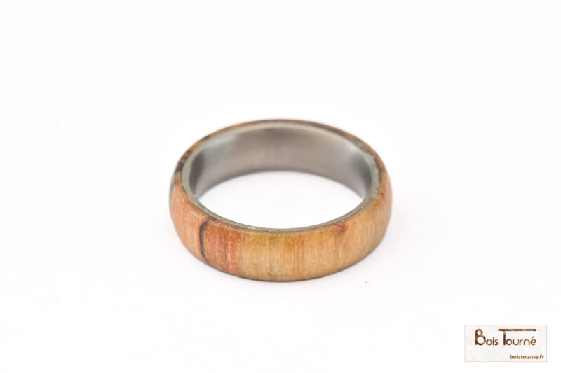 BAGUE BOULEAU ÉCHAUFFÉ / TITANE – Image 7