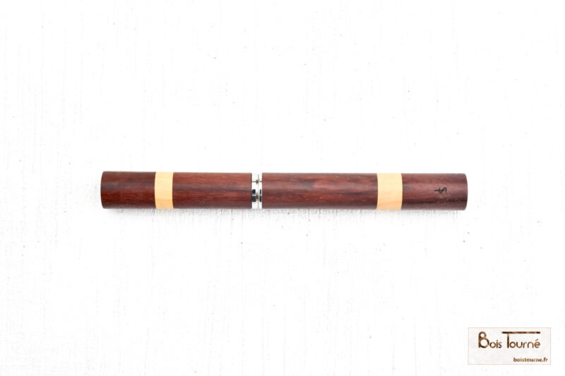 STYLO ROLLER CHROMÉ – BOIS DE VIOLETTE / BUIS – Image 2