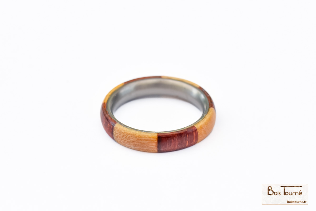 BAGUE 8/8 ÉRABLE SYCOMORE – PADOUK / TITANE – Image 2