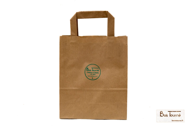 SAC PAPIER CRAFT "BOIS TOURNÉ"