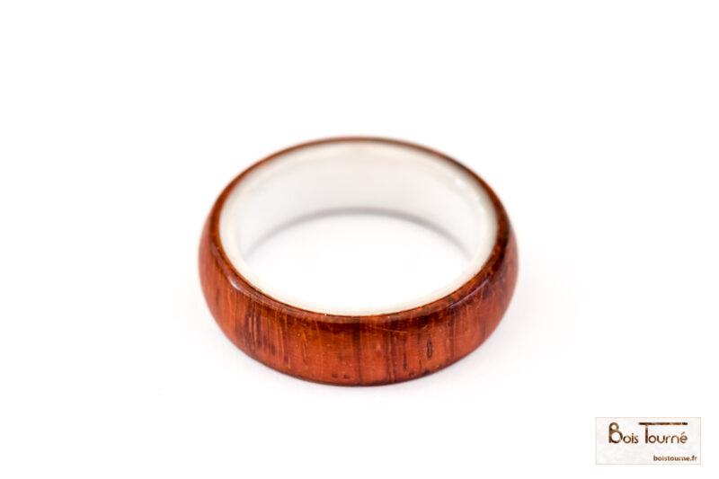 BAGUE PADOUK / CÉRAMIQUE – Image 2