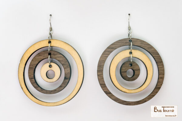 BOUCLES D'OREILLES N° 9-3 - MODULE 3 ANNEAUX