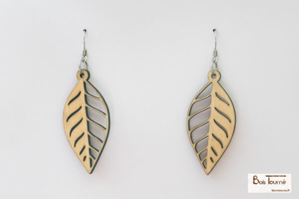 BOUCLES D'OREILLES N° 2 - FEUILLE DE CHARME