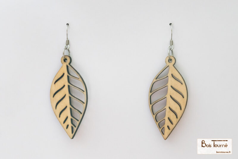 BOUCLES D'OREILLES N° 2 - FEUILLE DE CHARME