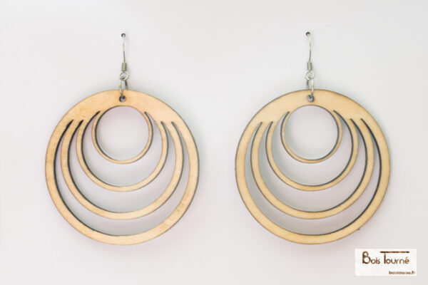 BOUCLES D'OREILLES N° 8 - CERCLES IMBRIQUÉS