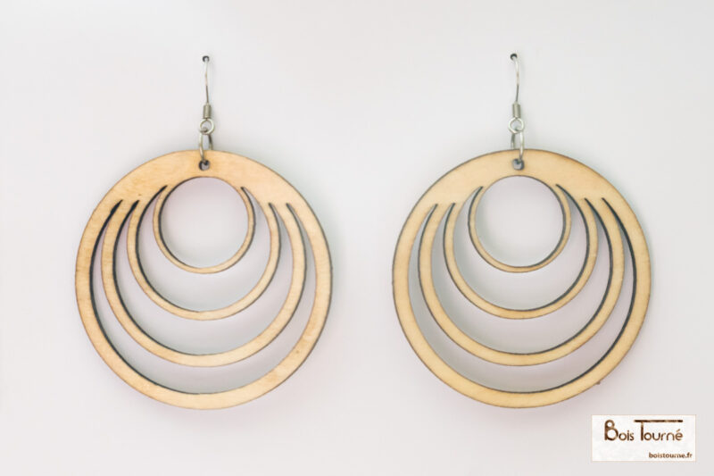 BOUCLES D'OREILLES N° 8 - CERCLES IMBRIQUÉS