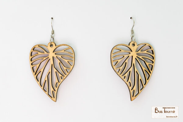 BOUCLES D'OREILLES N° 3 - FEUILLE DE TILLEUL