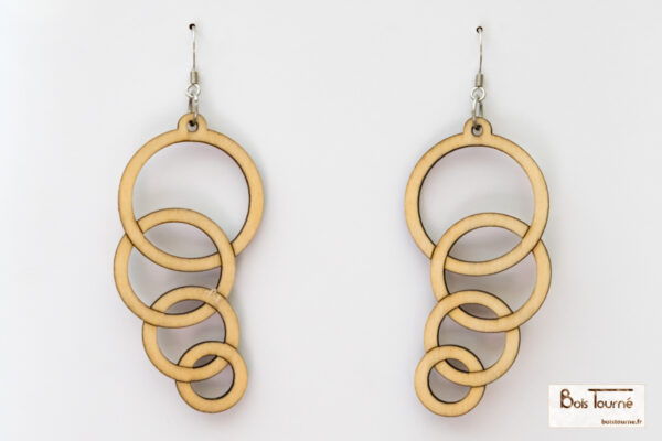 BOUCLES D'OREILLES N°10 - CASCADE DE CERCLES