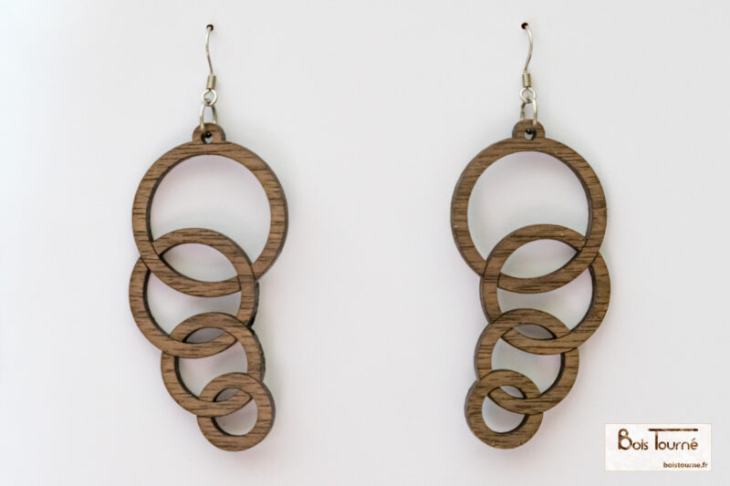 BOUCLES D'OREILLES N°10 - CASCADE DE CERCLES – Image 2
