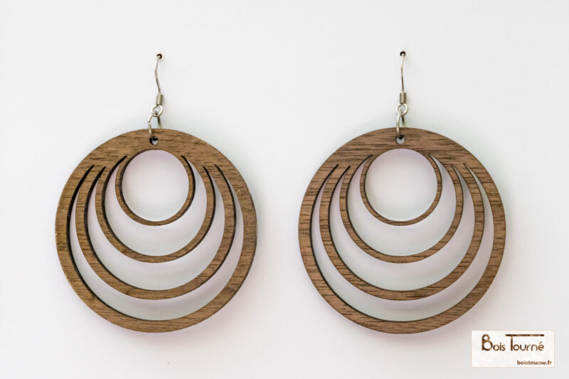 BOUCLES D'OREILLES N° 8 - CERCLES IMBRIQUÉS – Image 2