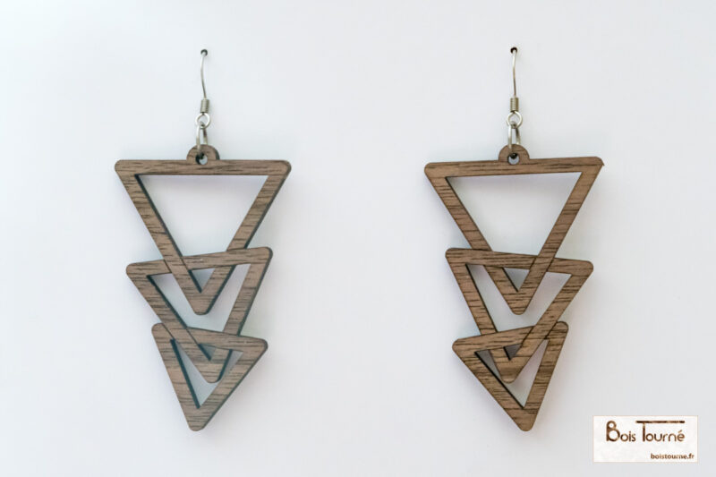 BOUCLES D'OREILLES N°11 -  CASCADE DE TRIANGLES – Image 2