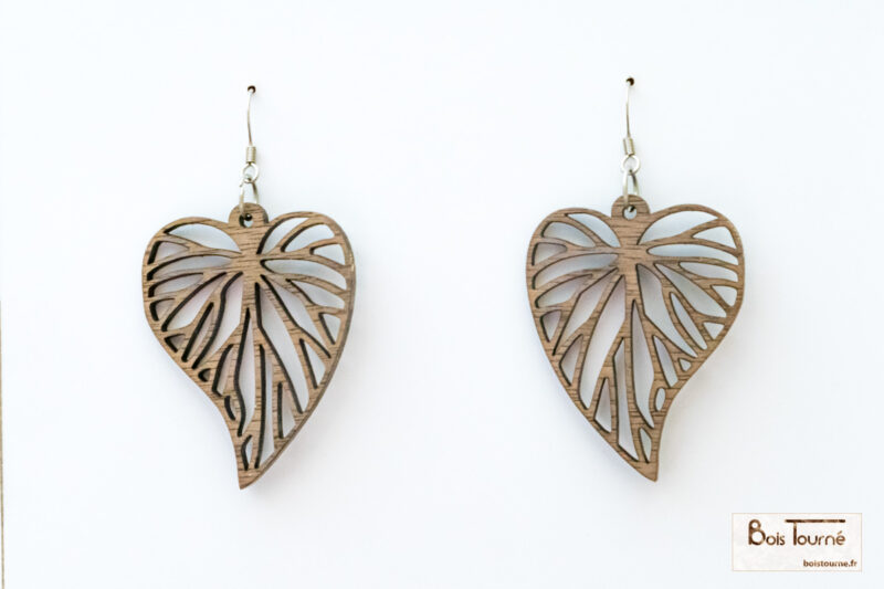BOUCLES D'OREILLES N° 3 - FEUILLE DE TILLEUL – Image 2