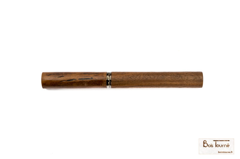 STYLO ROLLER CHROMÉ NOIR – NOYER – Image 2
