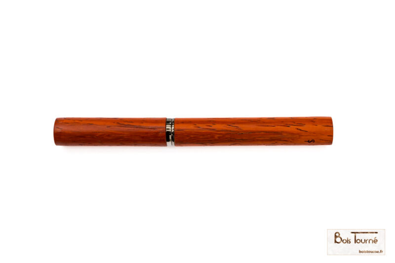 STYLO ROLLER CHROMÉ NOIR - PADOUK – Image 2