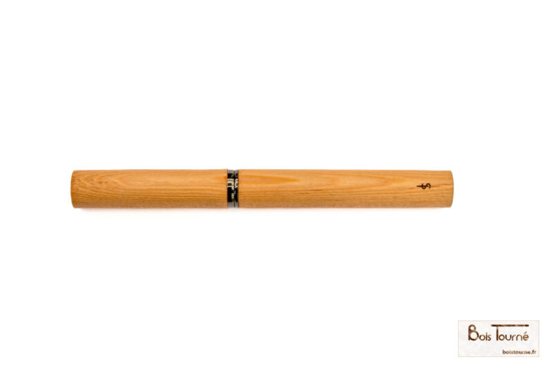 STYLO ROLLER CHROMÉ NOIR - MÉLÈZE – Image 2