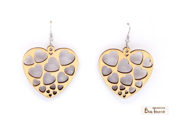 BOUCLES D'OREILLES N°18 -  NUAGE DE COEURS