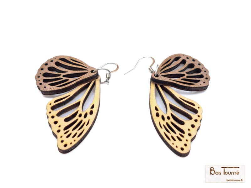 BOUCLES D'OREILLES N°23 -  AILES DE PAPILLON – Image 2