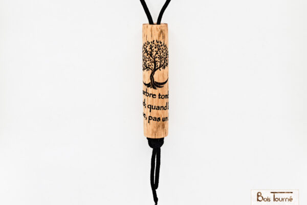PENDENTIF CYLINDRIQUE GRAVÉ SUR MESURE