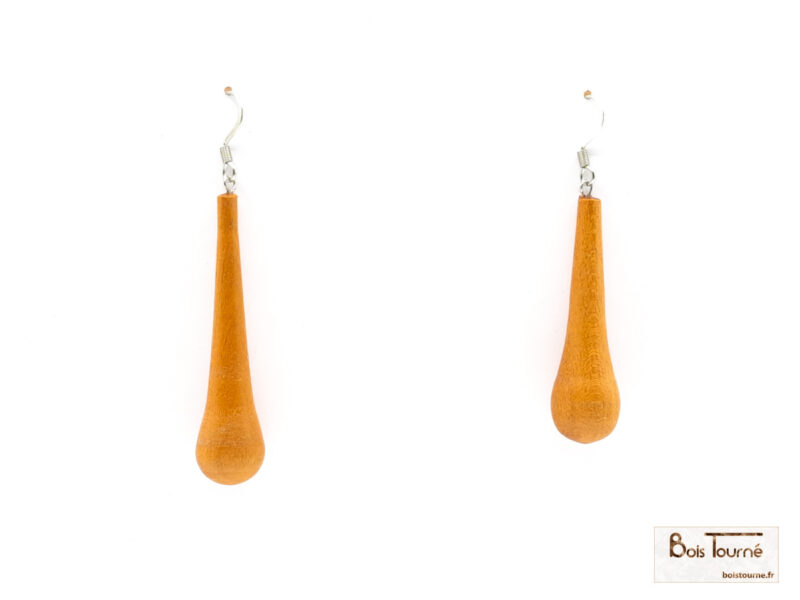 BOUCLES D'OREILLES EN MERISIER - PU 07