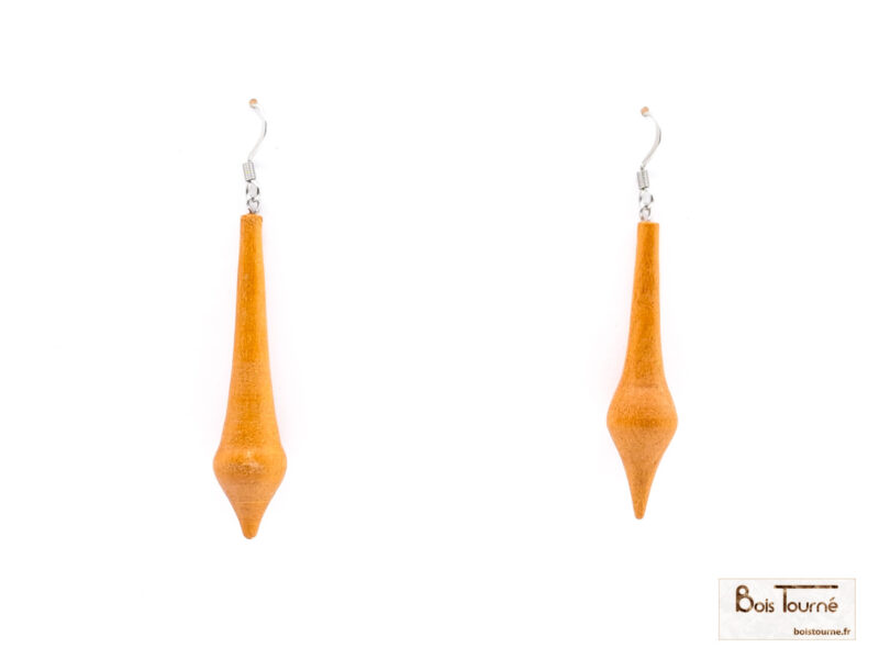 BOUCLES D'OREILLES EN MERISIER - PU 09