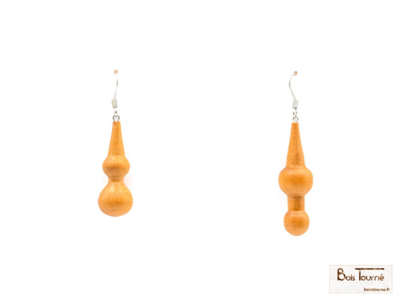 BOUCLES D'OREILLES EN MERISIER - PU 10